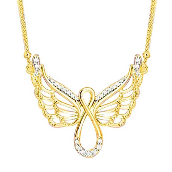 Gold Archangel Angel Pendant Necklace