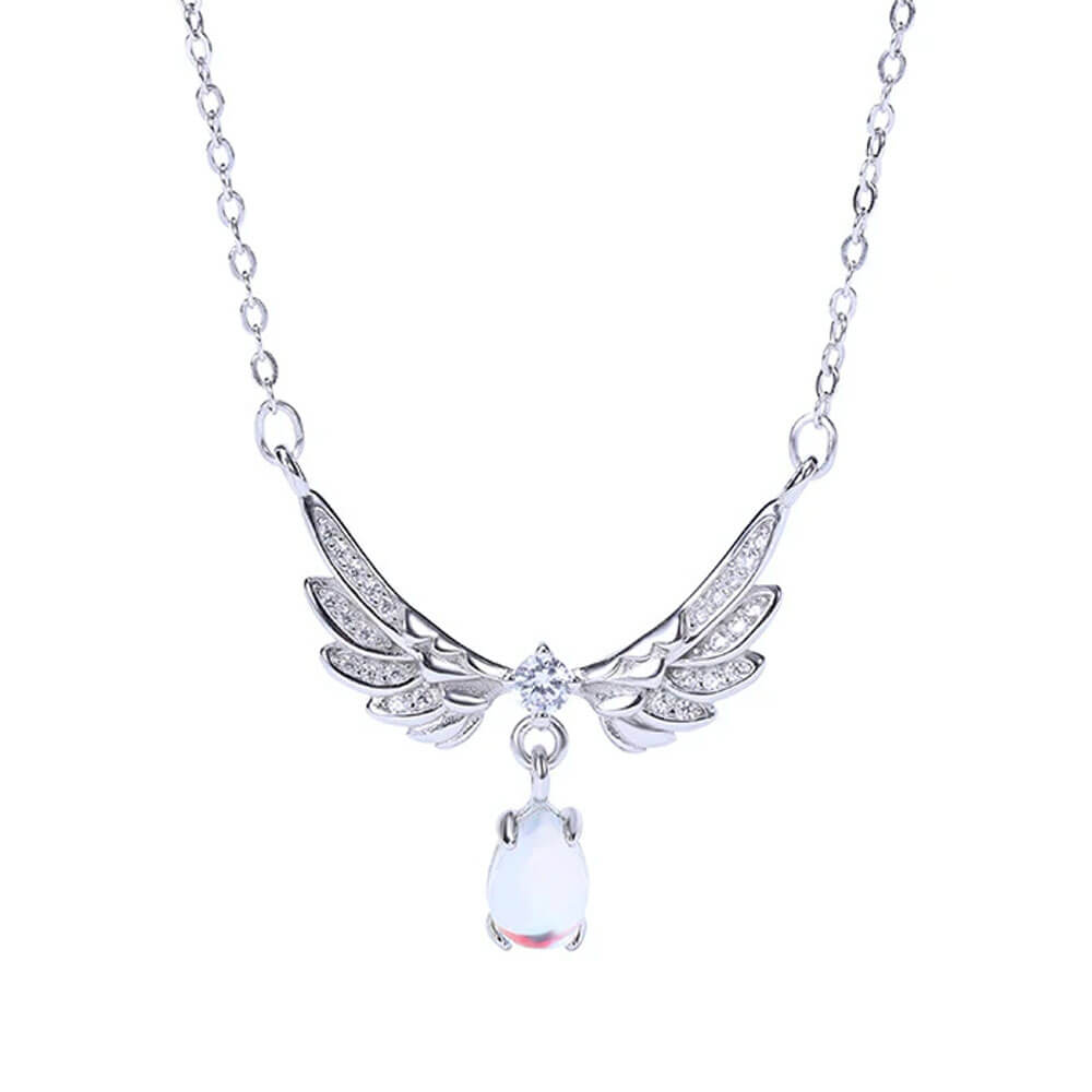 Celestial Angel Wings Pendant Necklace