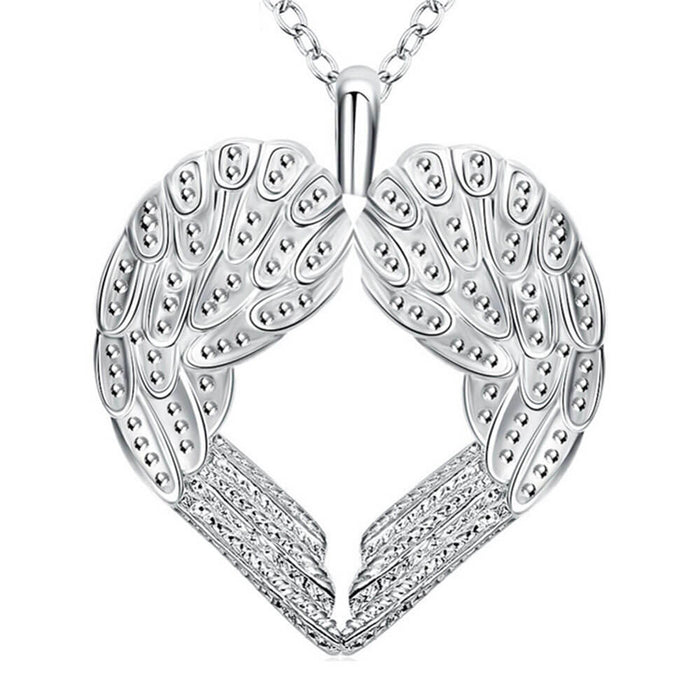 Protective Angel Wings Pendant Necklace
