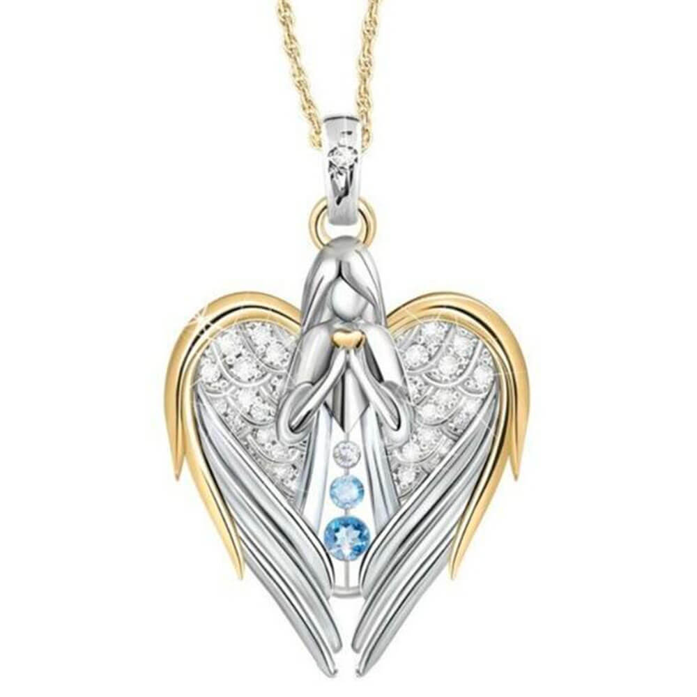 Guardian Angel Wings Pendant Necklace