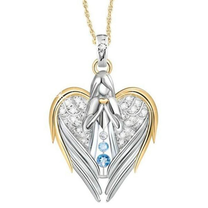 Guardian Angel Wings Pendant Necklace