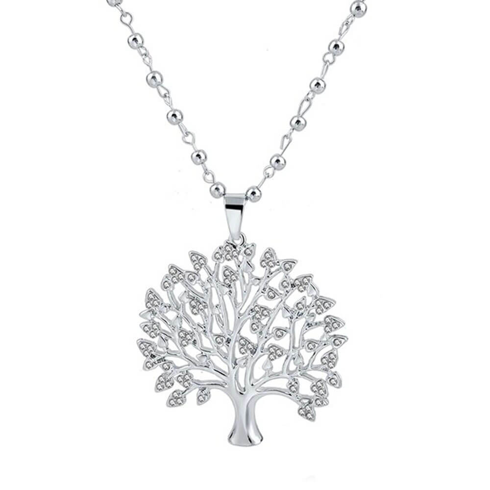 Silver Tree of Life Pendant Necklace – Stainless Steel