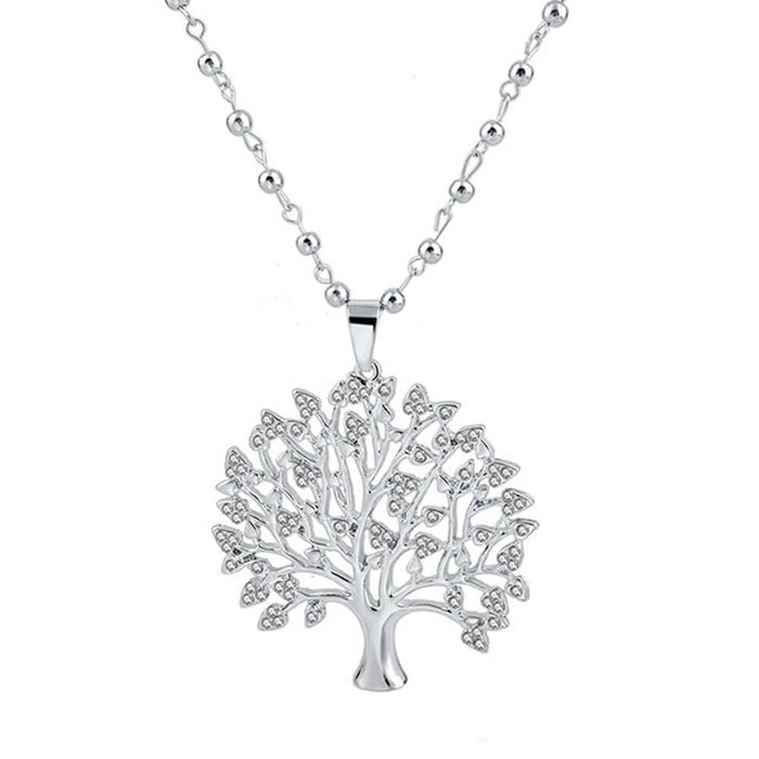 Silver Tree of Life Pendant Necklace – Stainless Steel
