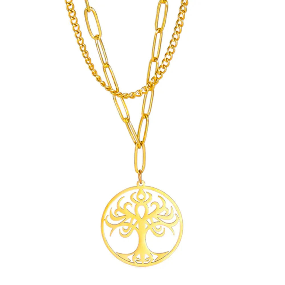 Gold Tree of Life Pendant Necklace II