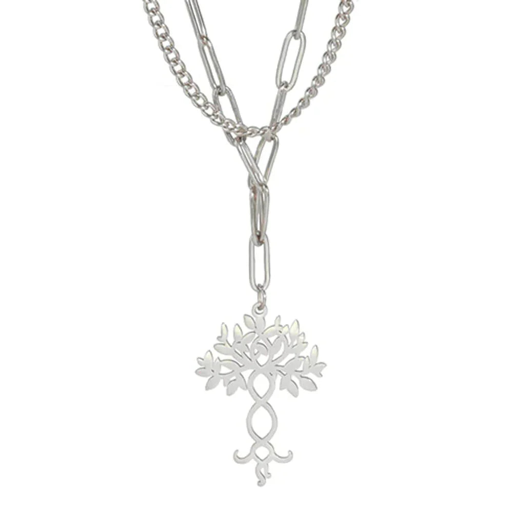 Silver Protective Tree of Life Pendant Necklace
