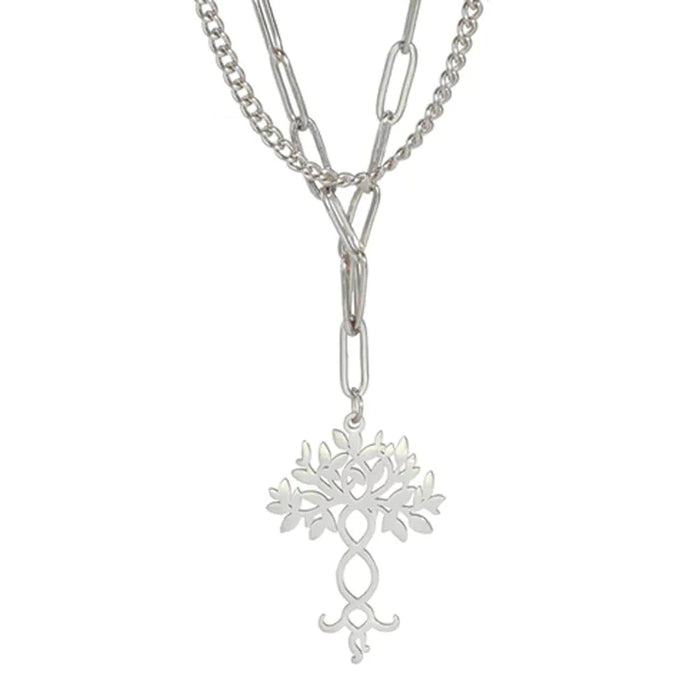 Silver Protective Tree of Life Pendant Necklace