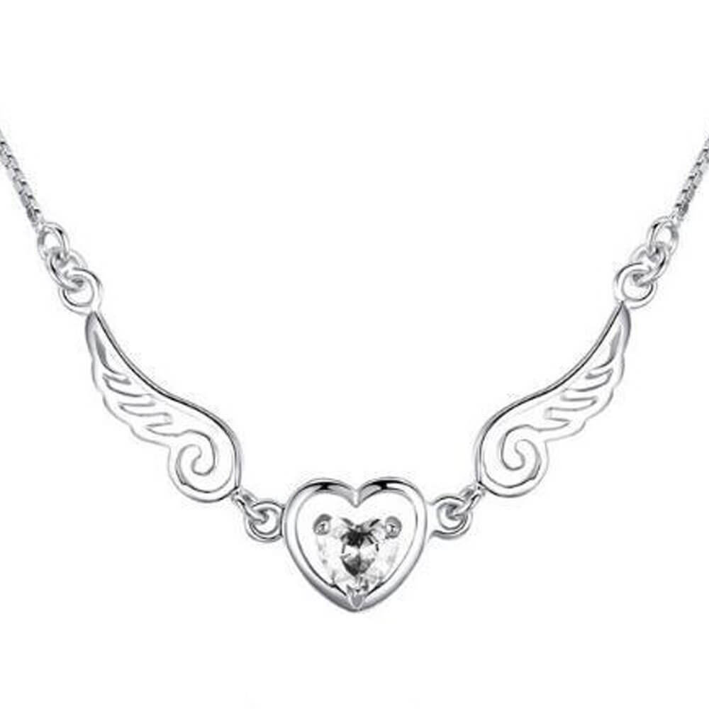 Archangel Heart Angel Pendant Necklace