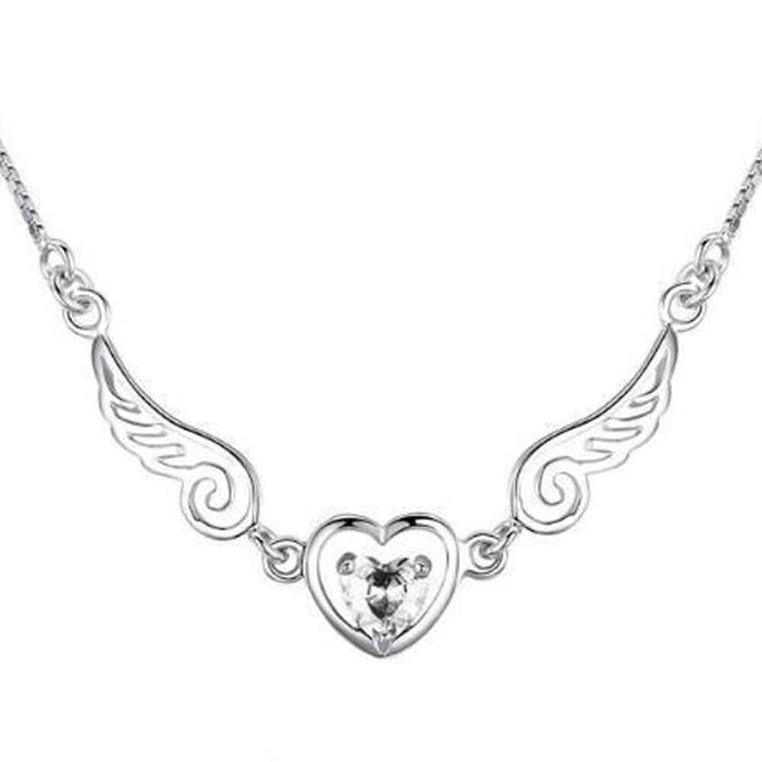 Archangel Heart Angel Pendant Necklace