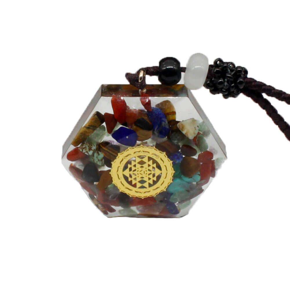 Hexagon Orgonite Metatron's Cube Pendant Necklace
