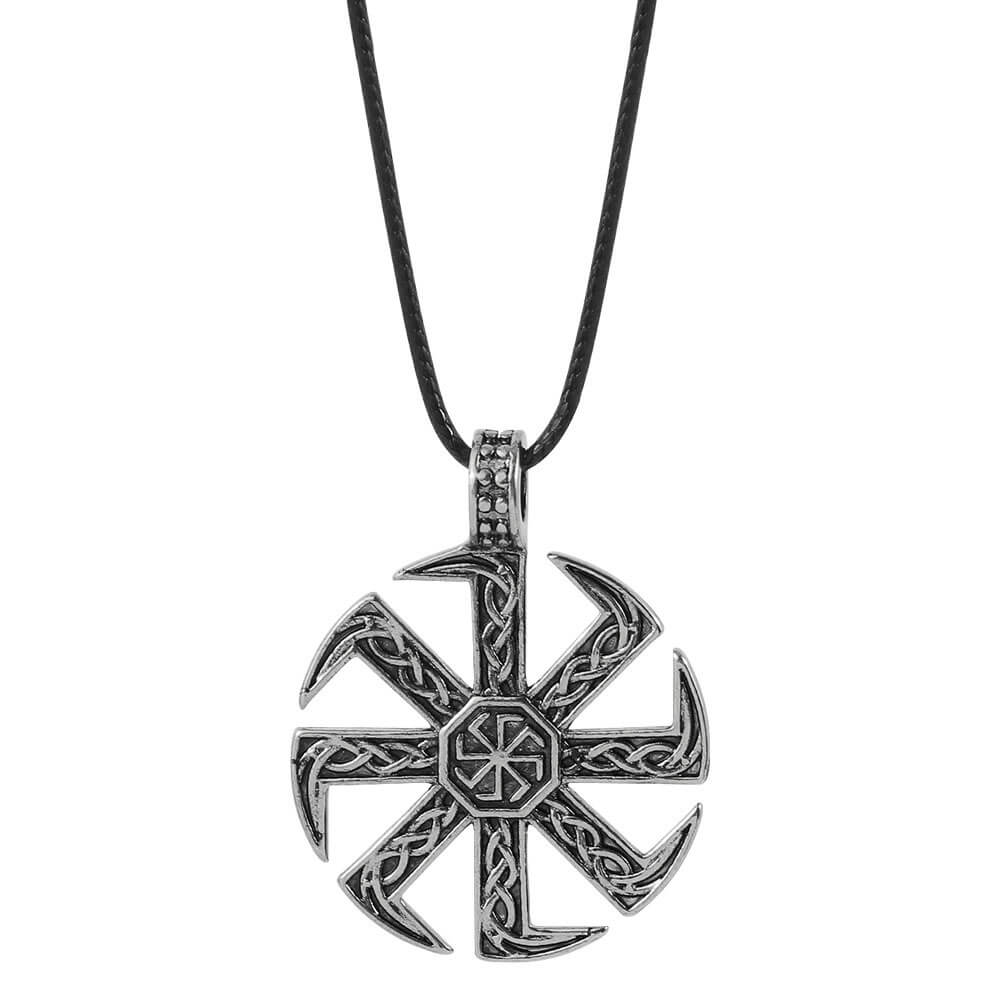 Silver Kolovrat Pendant Necklace – Stainless Steel