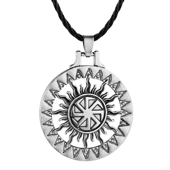 Silver Protection Kolovrat Pendant Necklace