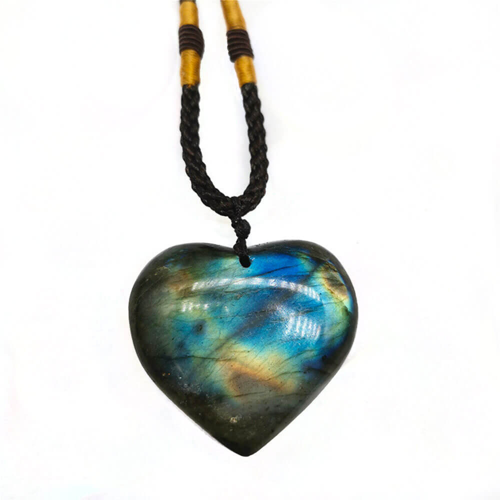 Labradorite Heart Pendant Necklace