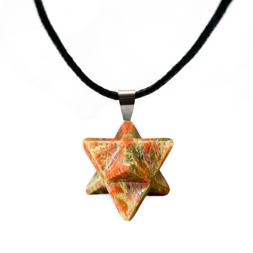 Unakite Merkaba Pendant Necklace