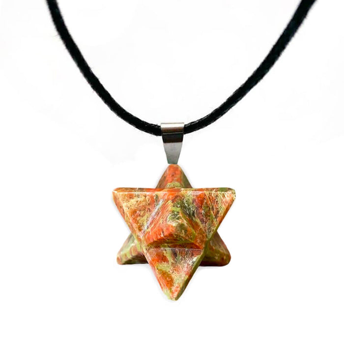 Unakite Merkaba Pendant Necklace