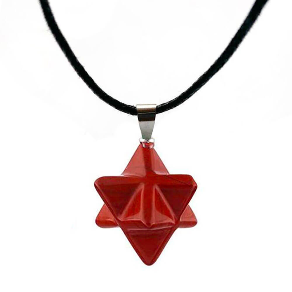 Red Jasper Merkaba Pendant Necklace