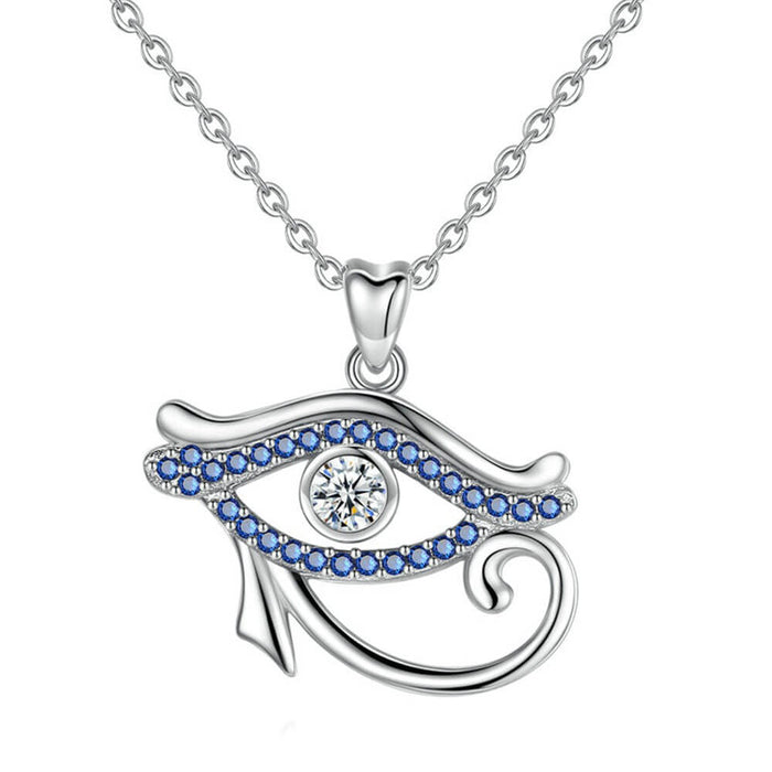 Crystal Eye of Horus Pendant Necklace