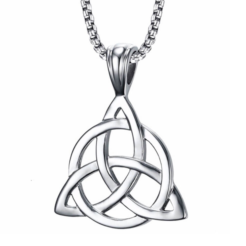 Silver Celtic Triquetra Pendant Necklace – Stainless Steel