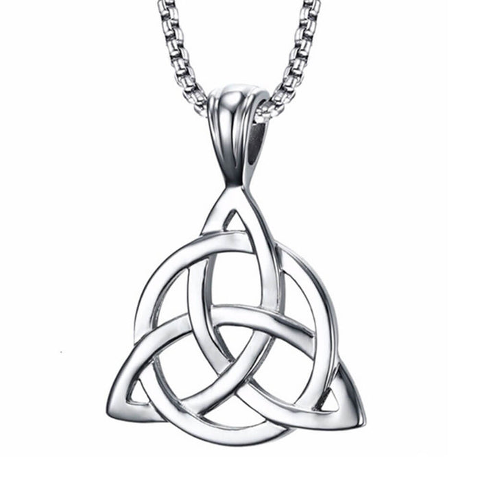 Silver Celtic Triquetra Pendant Necklace – Stainless Steel