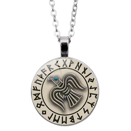 Eagle Runes Viking Pendant Necklace