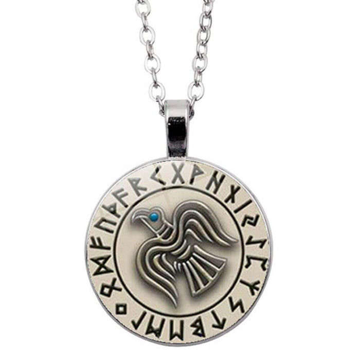 Eagle Runes Viking Pendant Necklace