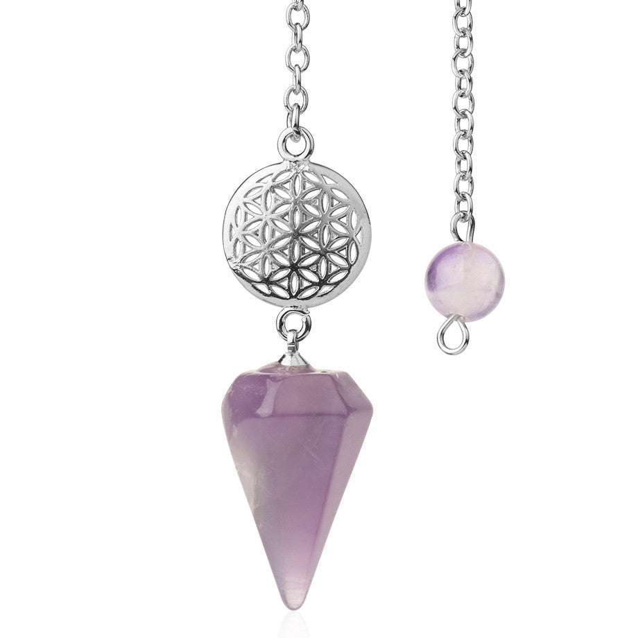 Flower of Life Amethyst Divination Pendulum