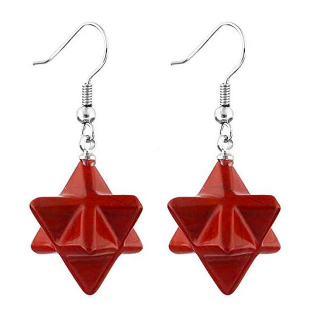 Red Jasper Merkaba Earrings