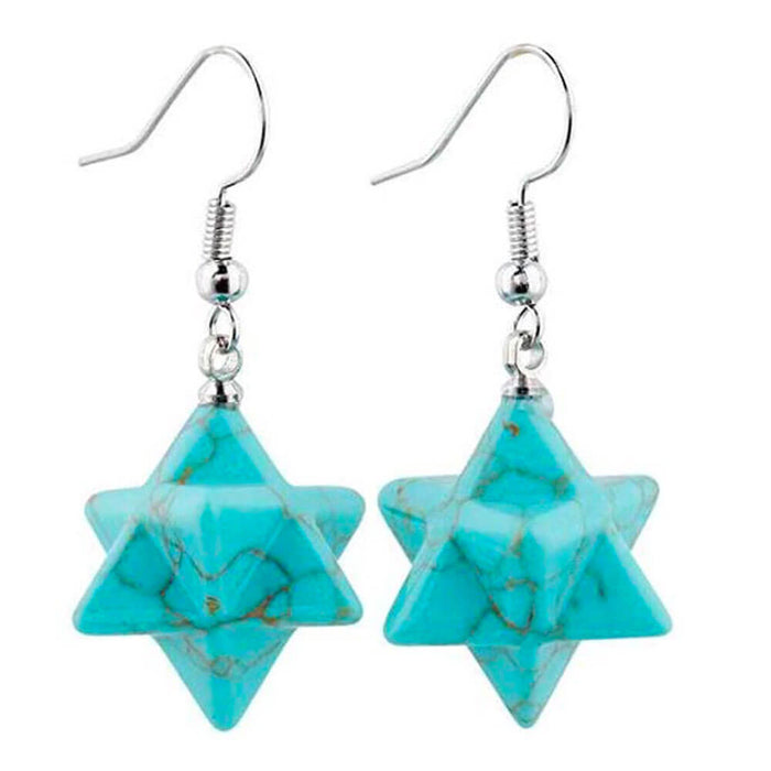 Turquoise Merkaba Earrings