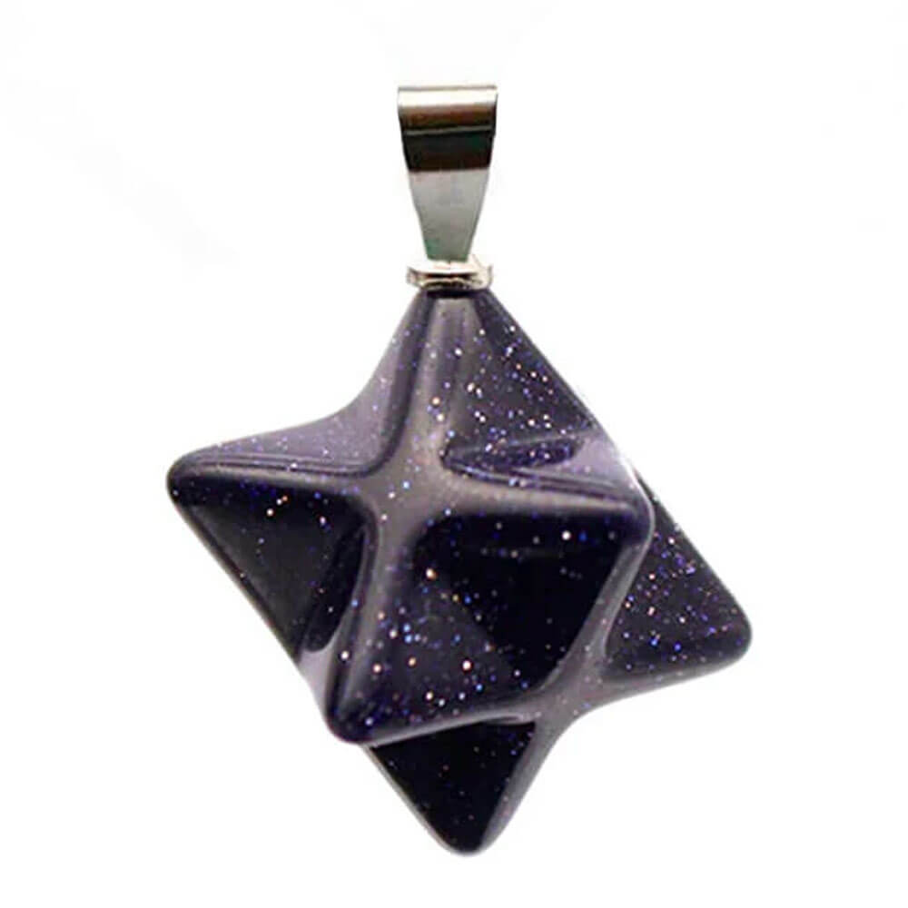 Blue Sandstone Merkaba Pendant