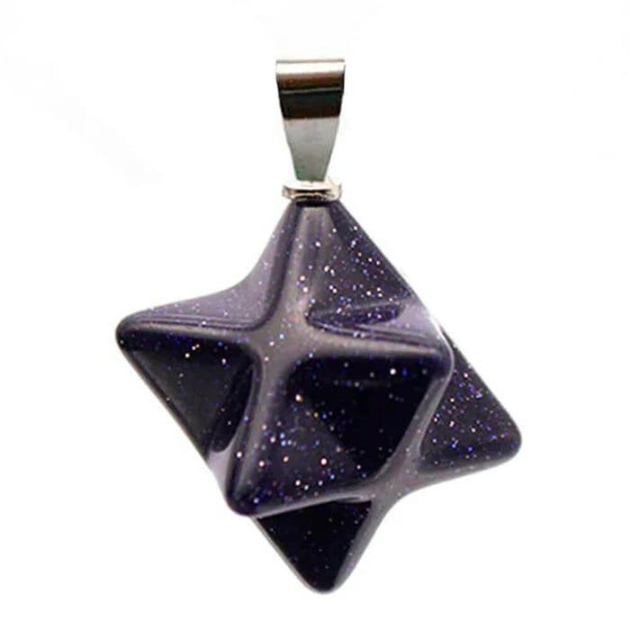 Blue Sandstone Merkaba Pendant