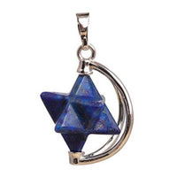 Half Moon Lapis Lazuli Merkaba Pendant