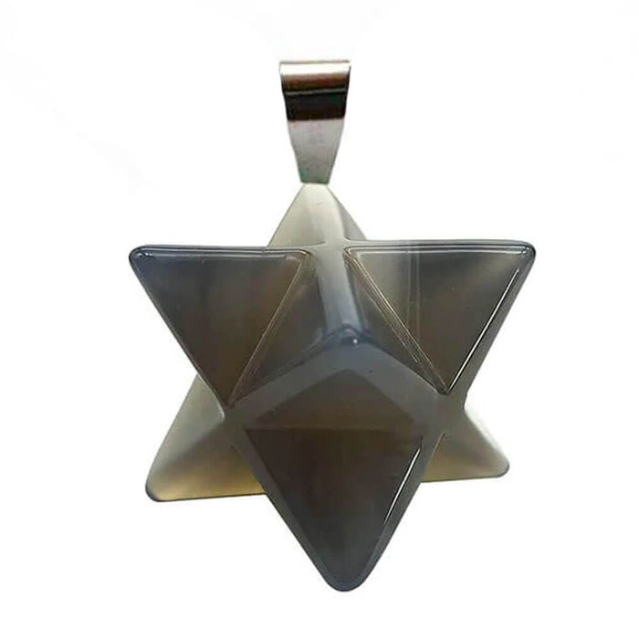 Grey Agate Merkaba Pendant
