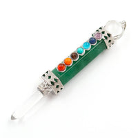 Green Aventurine 7 Chakras Pendant