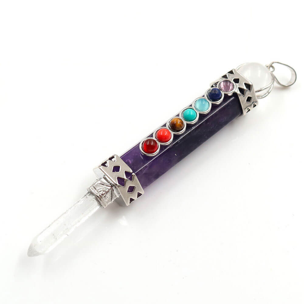 Amethyst 7 Chakras Pendant