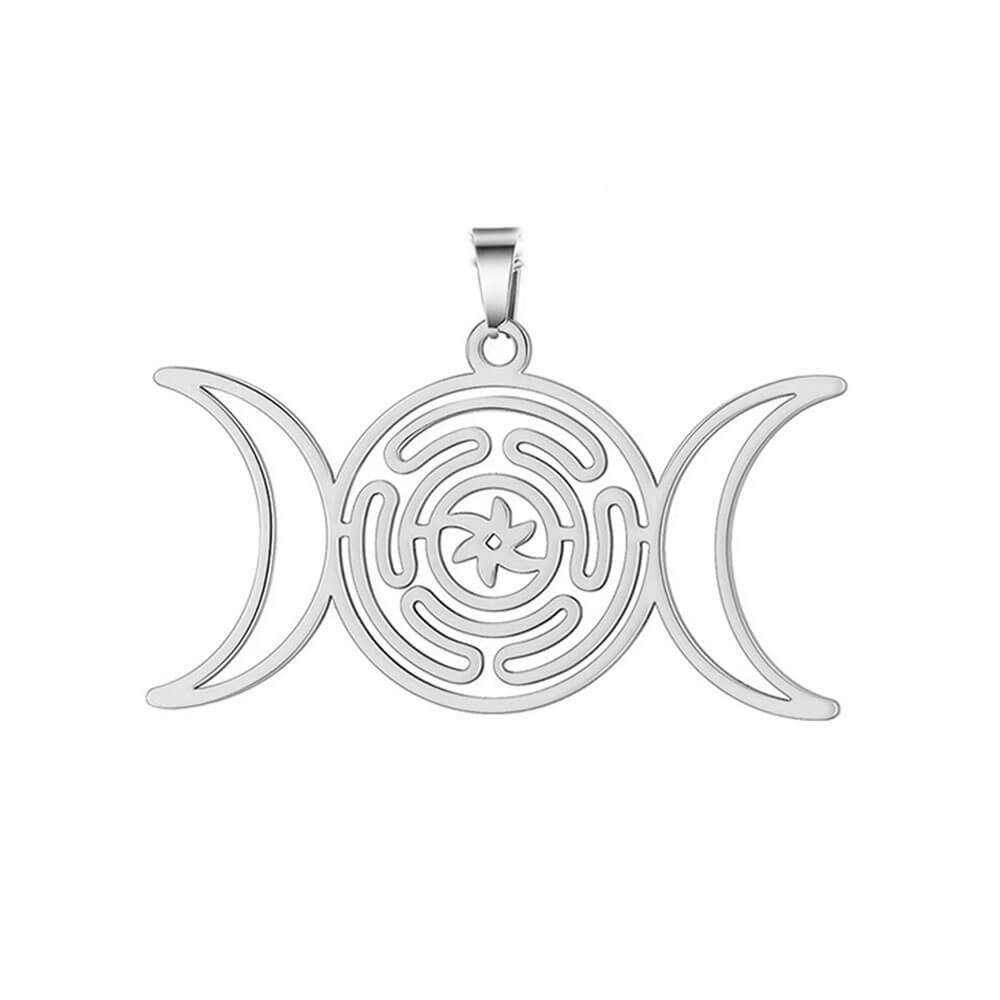 Silver Triple Moon Pendant