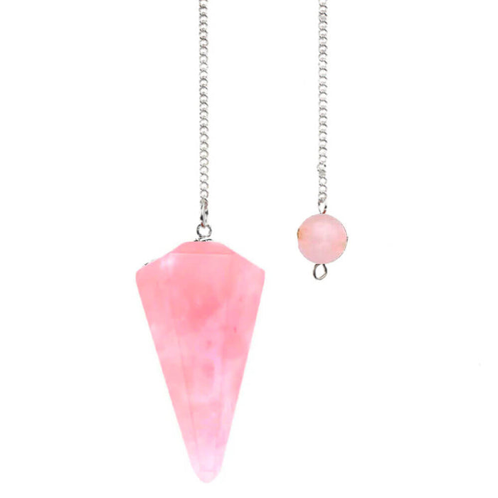 Hexagonal Pink Quartz Divination Pendulum