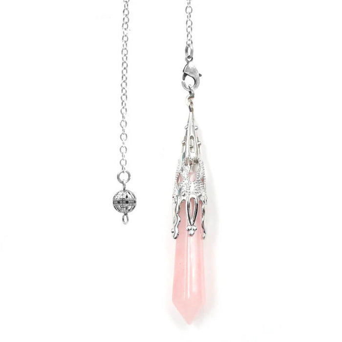 Pink Quartz Cone Divination Pendulum