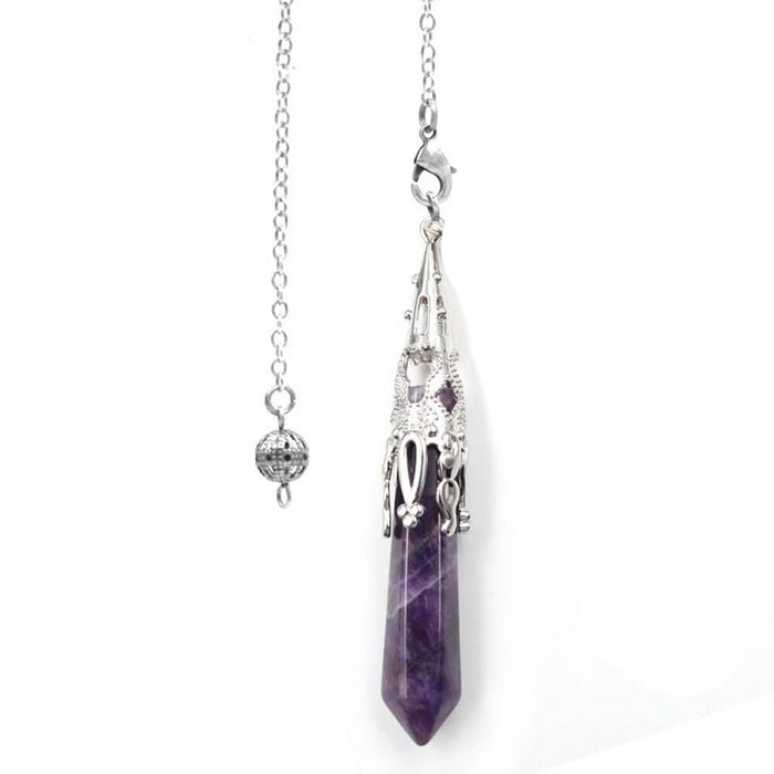 Hexagonal Amethyst Divination Pendulum II