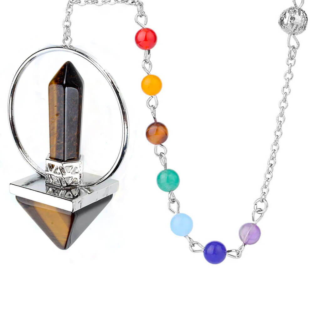 Tiger Eye Pyramid Divination Pendulum