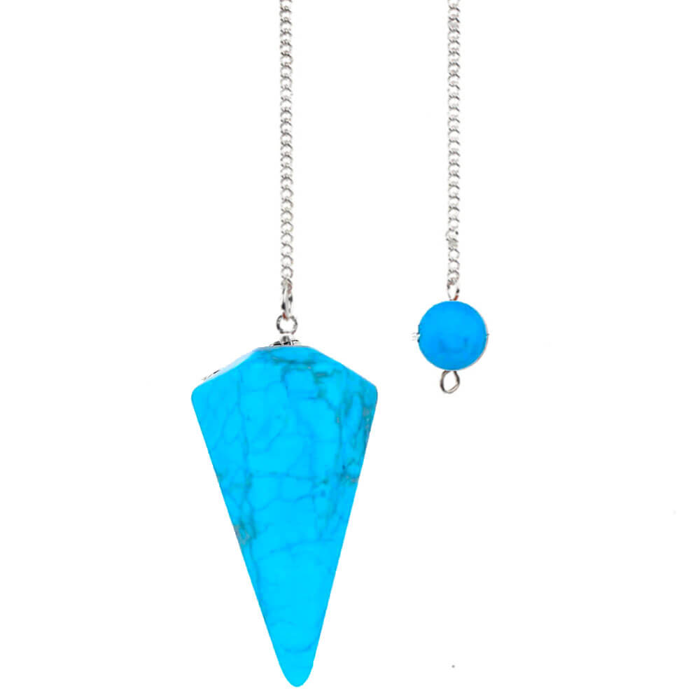 Hexagonal Turquoise Divination Pendulum