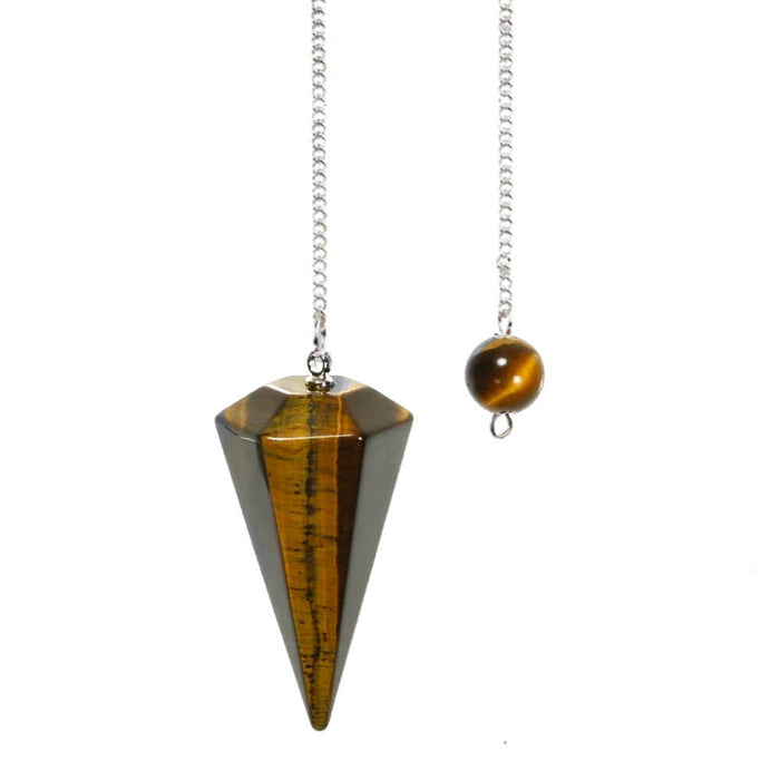 Hexagonal Tiger Eye Divination Pendulum
