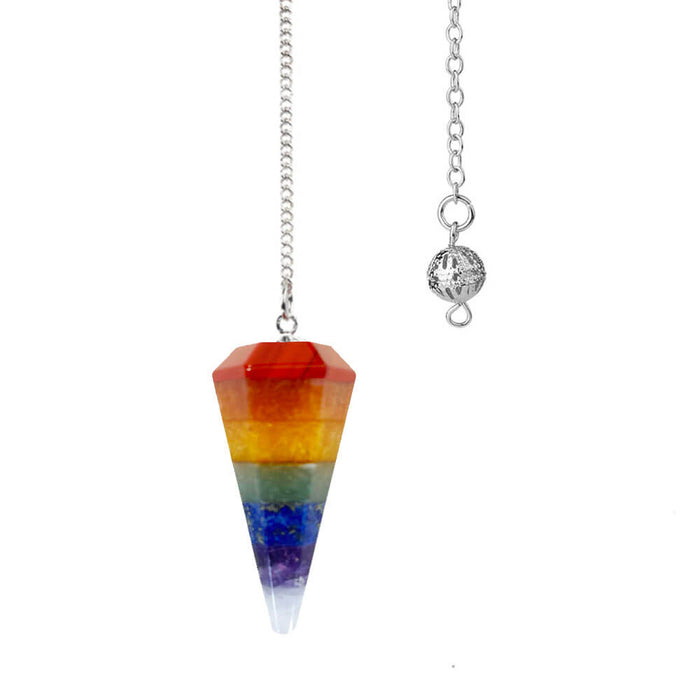Hexagonal 7 Chakras Divination Pendulum