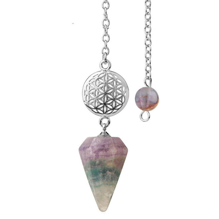Flower of Life Fluorite Divination Pendulum