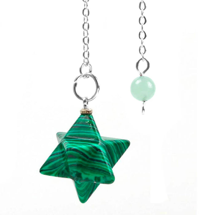 Green Malachite Merkaba Divination Pendulum