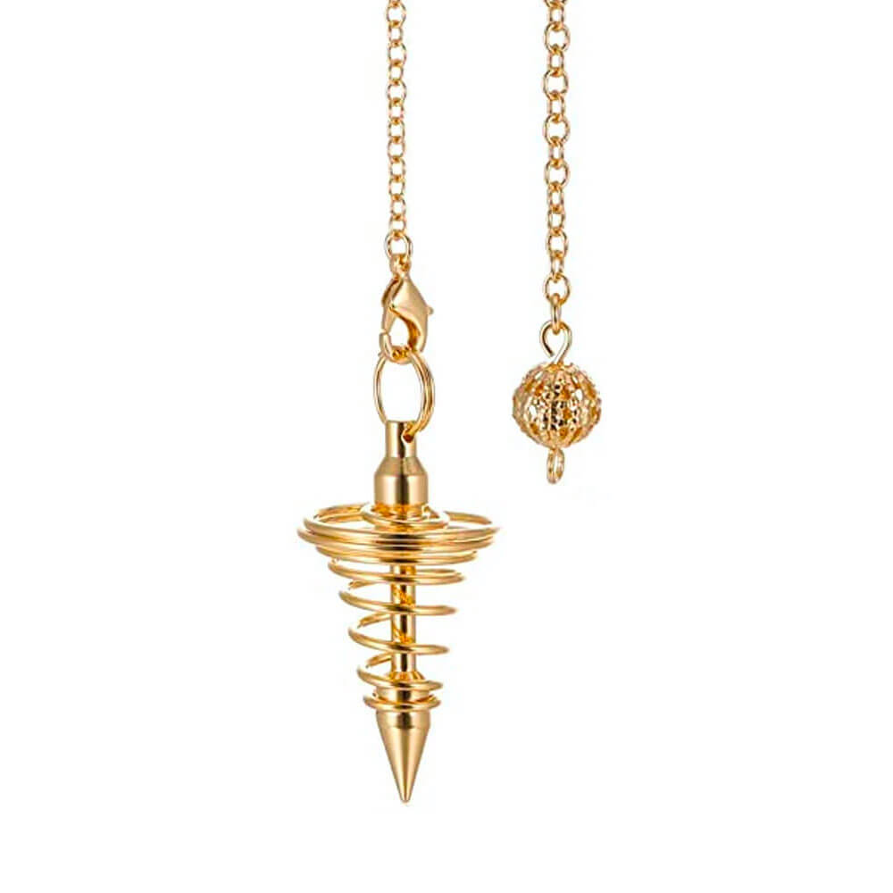 Gold Metal Swirl Divination Pendulum