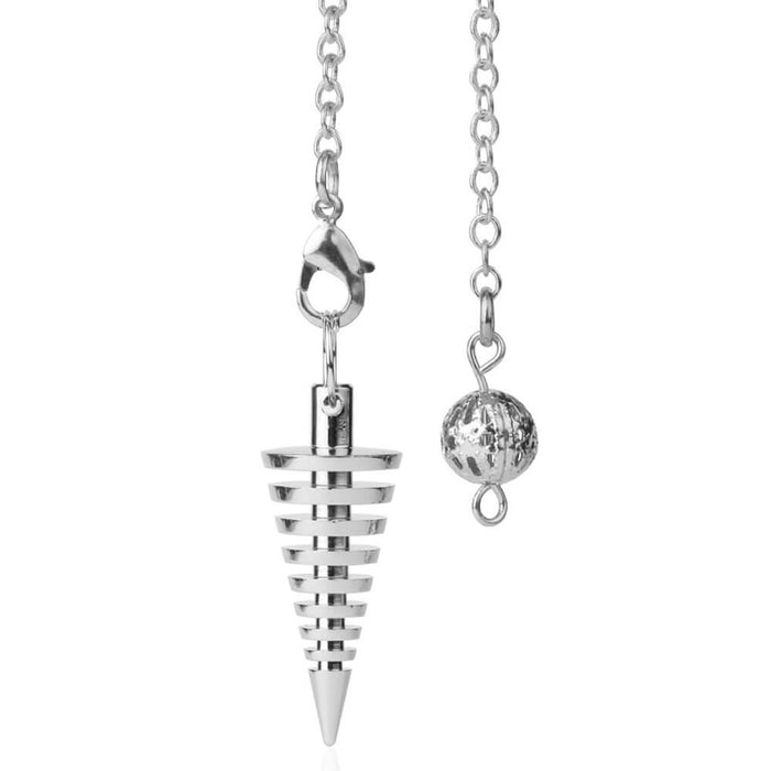 Silver Metal Disc Divination Pendulum