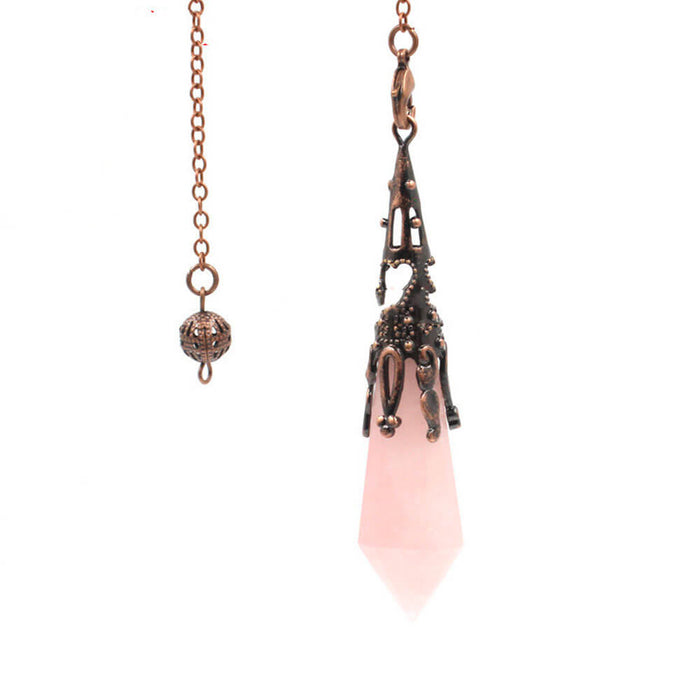 Pink Quartz Cone Divination Pendulum II