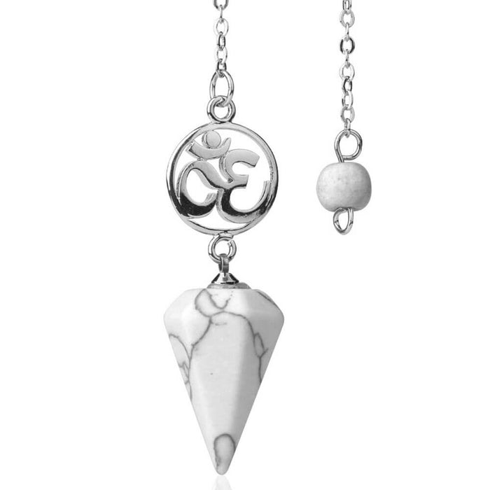 White Turquoise Aum Divination Pendulum