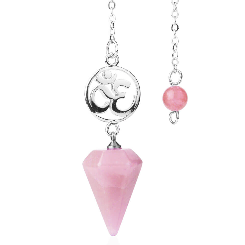 Pink Quartz Aum Divination Pendulum