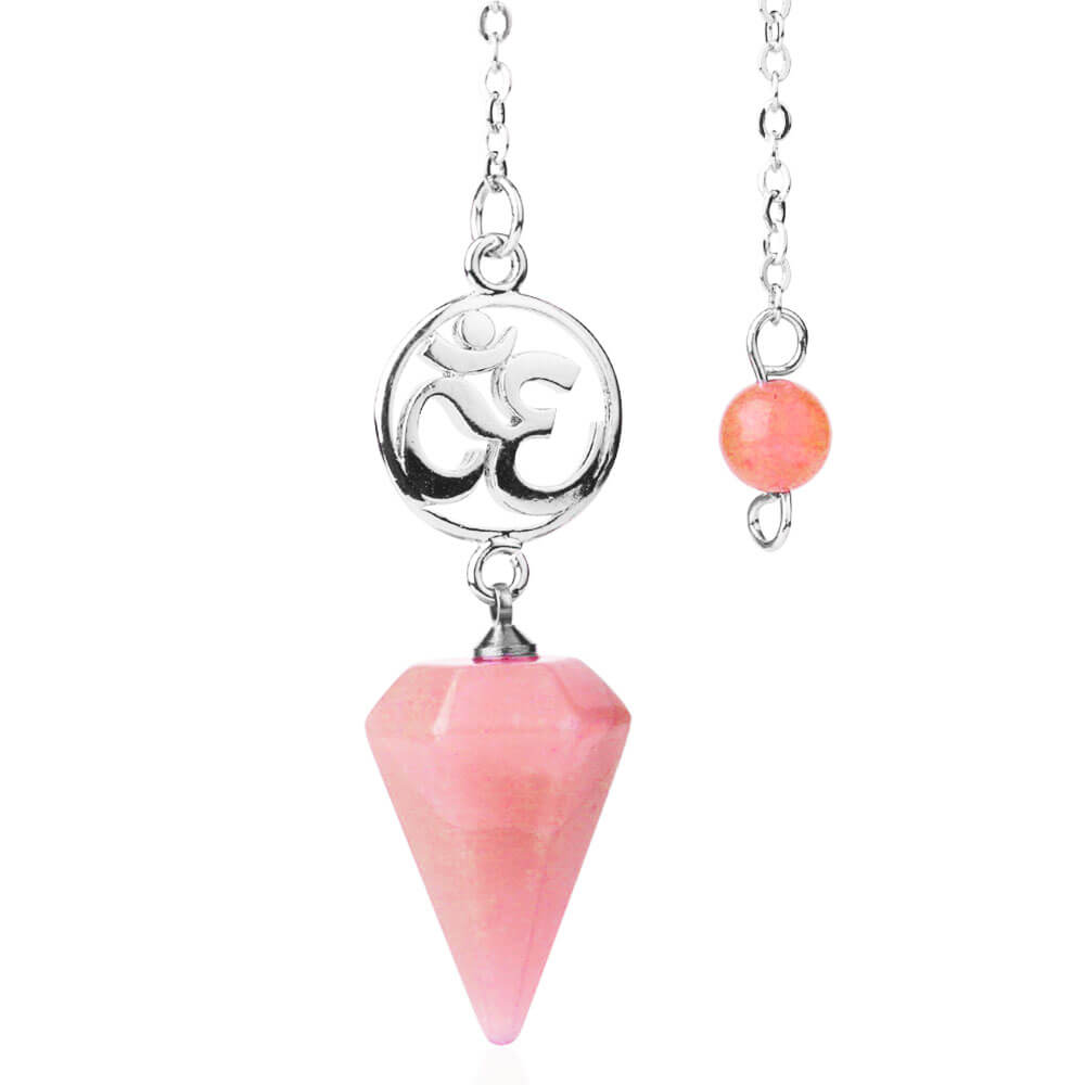 Cherry Quartz Aum Divination Pendulum