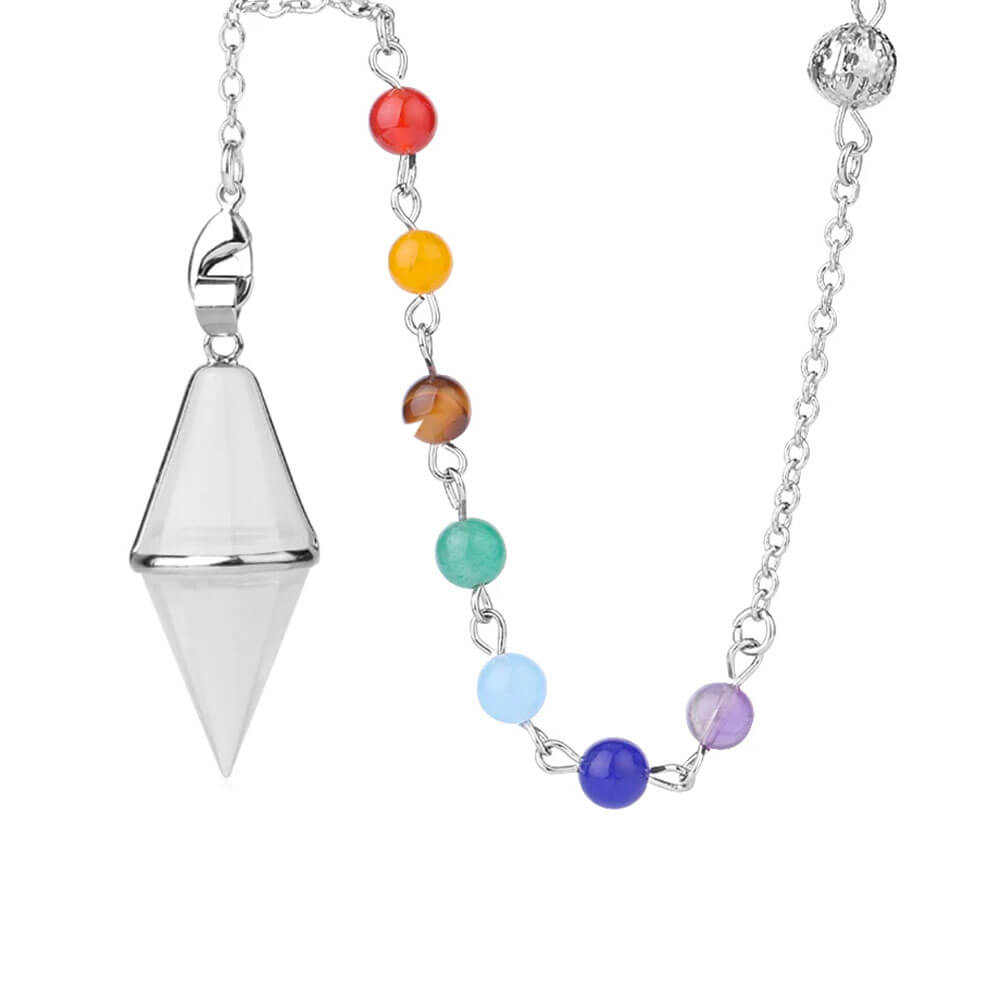 Chakra Rock Crystal Divination Pendulum